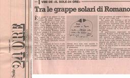 Tra le grappe solari di Romano - Il Sole 24 Ore  Domenica 24 Gennaio 1993