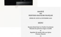 Menu Société des peintres graveurs français Gravure originale di Mario Avati firmata e datata
