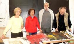 Piero Ruggeri nello studio a Battagliotti
