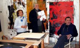 Piero Ruggeri nello studio a Battagliotti