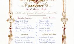 Menu Inaugurazione Internazionale collegamento ferroviario  Belgio Francia