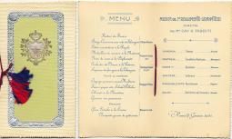 Menu e programma musicale - Vittorio Emanuele III riceve a Roma il Kaiser Guglielmo II.