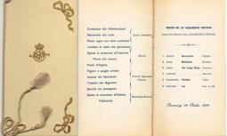 Menu e Programma Musicale Reale Vittorio Em.  III