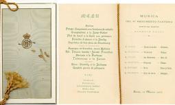  Menu e Programma Musicale Casa Savoia Vittorio Emanuele III.