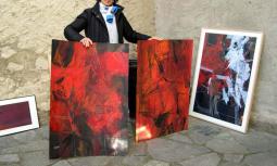 Rosalba Benzi nello studio a Battagliotti