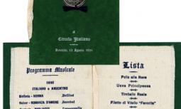 Menu e programma musicale  Circolo Italiano Rosario ( Santa Fe)