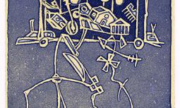 FRANCESCO CASORATI - TEATRINO ex libris Adriano Benzi