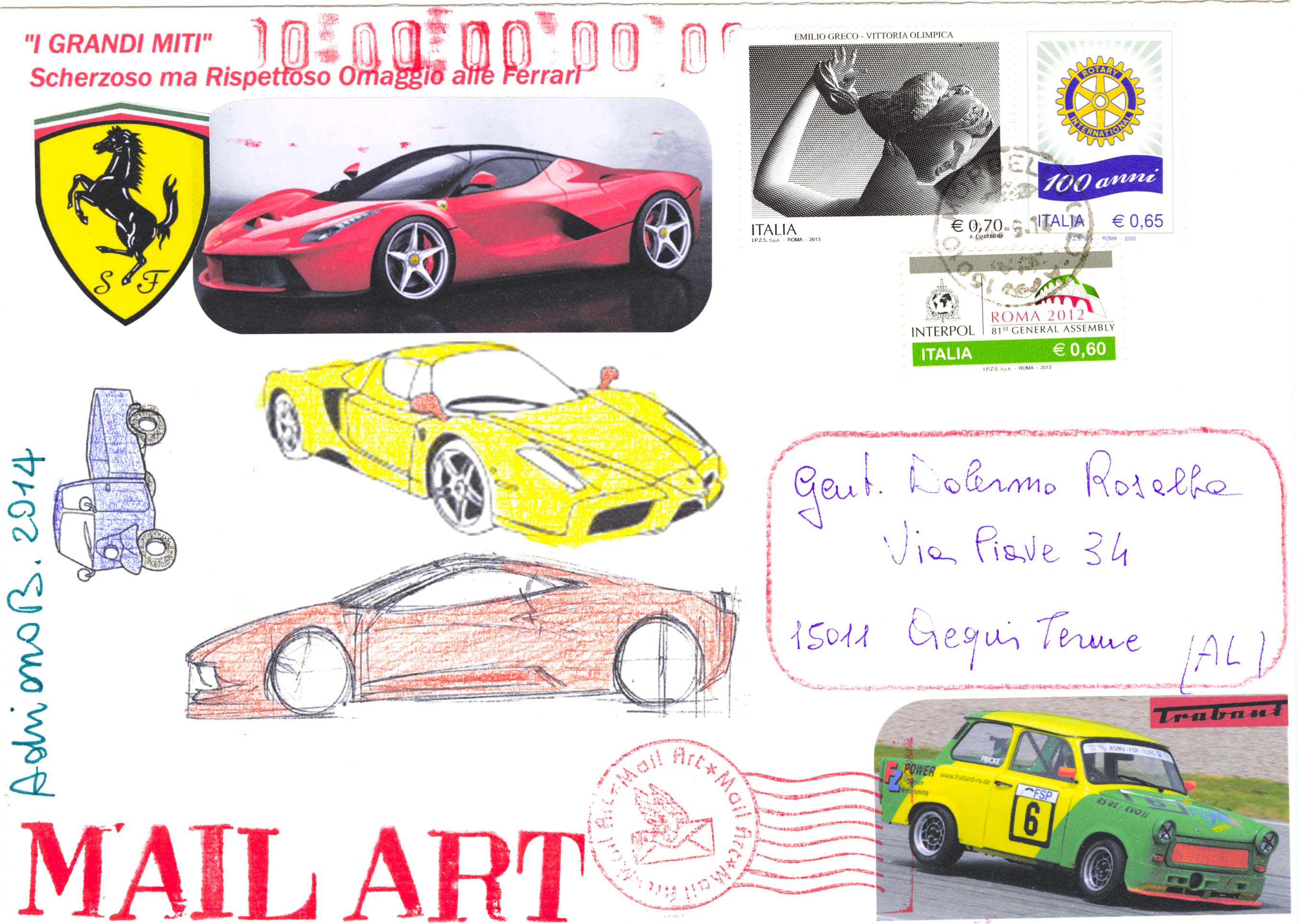 MAIL- ART ( arte postale - collaggi postali) 